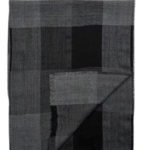 Pronto Uomo Mesh Wool Scarf- colour: Black/ charcoal